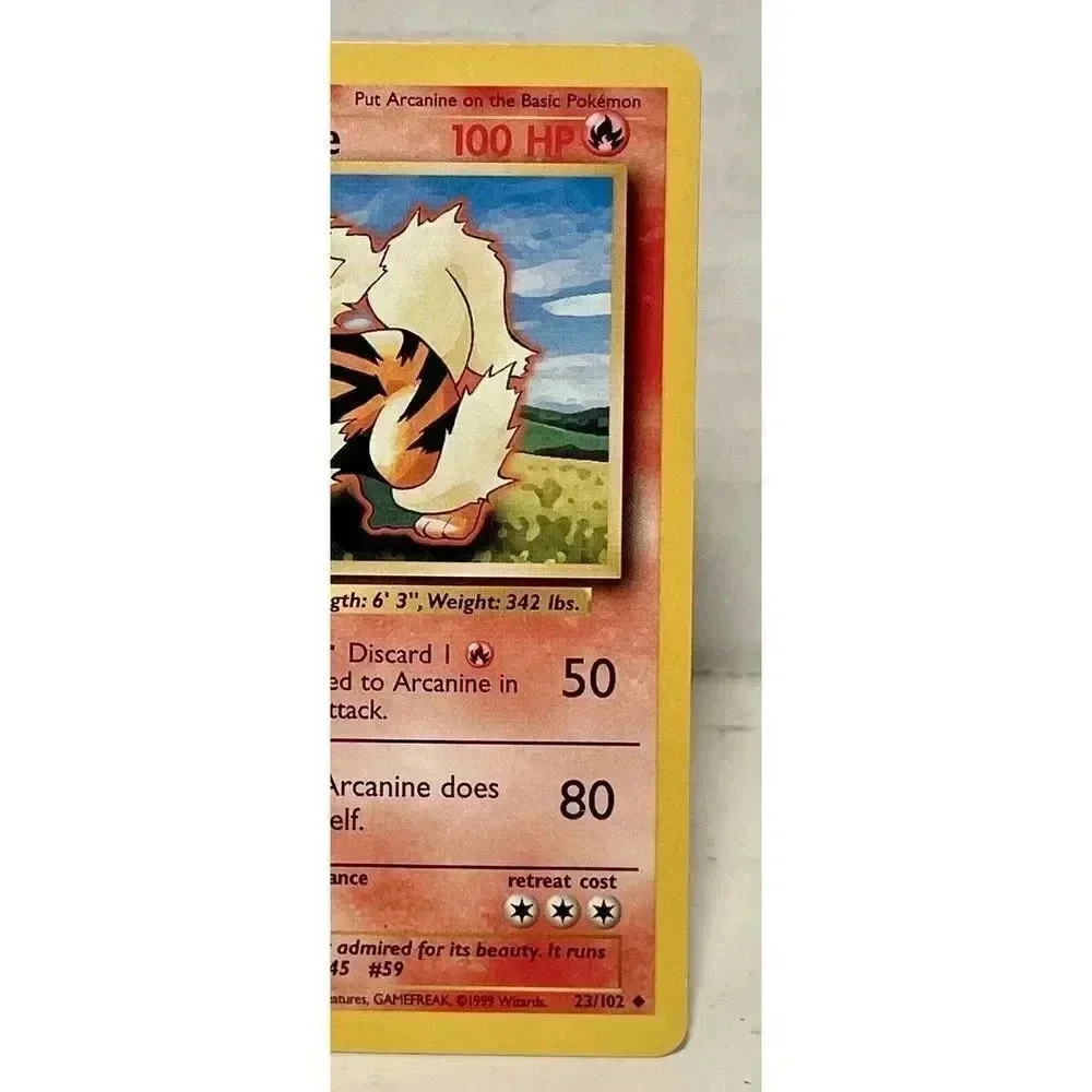 Pokémon TCG Arcanine Base Set 23/102‎ Regular Unlimited Uncommon NM